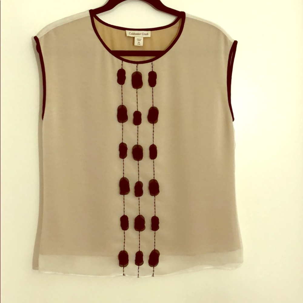 Coldwater Creek blouse with black detail